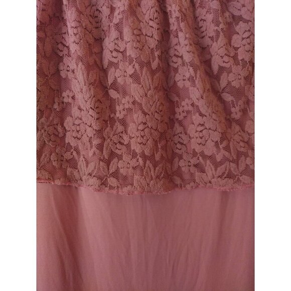Molliya Rose Pink Lace Overlay Off-Shoulder Maxi Dress Size L, NWT. - Picture 3 of 7